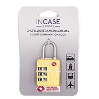 Lacat TSA pentru bagaje cu 3 combinatii, Galben, 1 bucata, Incase of Travel