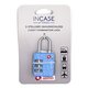 Lacat TSA pentru bagaje cu 3 combinatii, Bleu, 1 bucata, Incase of Travel 743501