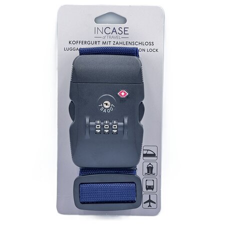 Curea de bagaj cu incuietoare, Navy, 1 bucata, Incase of Travel
