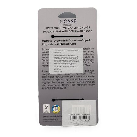 Curea de bagaj cu incuietoare, Navy, 1 bucata, Incase of Travel 743518