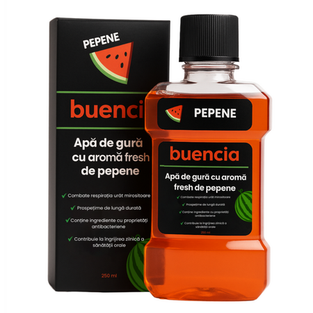 Apa de gura cu aroma de pepene, 250 ml, Buencia 743596