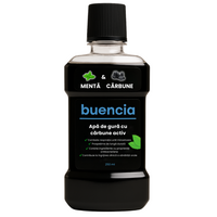 Apa de gura cu aroma de carbune si menta, 250 ml, Buencia
