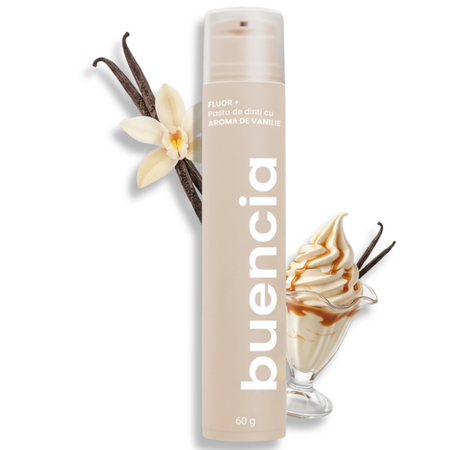 Pasta de dinti cu aroma de vanilie, 60 ml, Buencia 743624