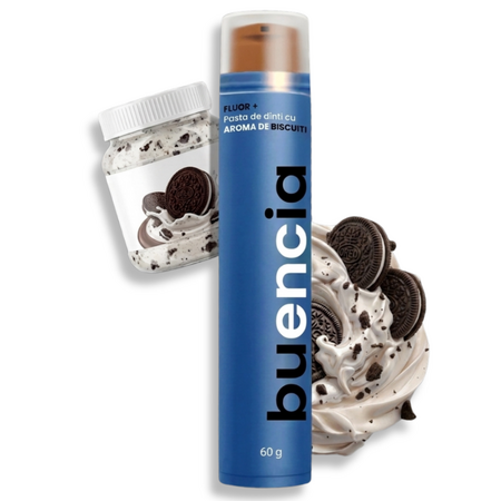 Pasta de dinti cu aroma de biscuiti, 60 ml, Buencia 743763