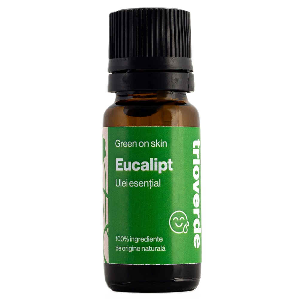 Ulei esential de Eucalipt, 10 ml, Trio Verde