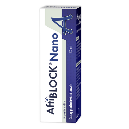 Spray impotriva aftelor Aftiblock Nano, 30 ml, Zdrovit
