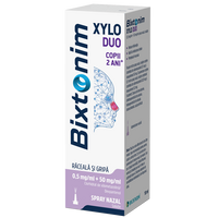 Bixtonim Xylo Duo copii, 0.5 mg/ml + 50 mg/ml spray nazal, soluție, 10,5 ml, Biofarm