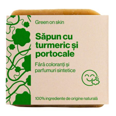 Sapun natural cu turmenic si portocale, 110 g, Trio Verde