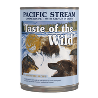 Hrana umeda cu somon, peste alb si curcan pentru caini Pacific Stream, 390 g, Taste Of The Wild