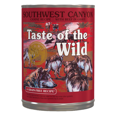 Hrana umeda cu vita si pui pentru caini Southwest Canyon, 390 g, Taste Of The Wild