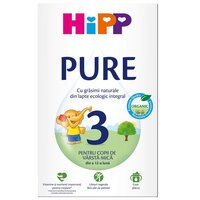 Lapte pentru crestere 12 luni+ Pure 3, 500 g, Hipp