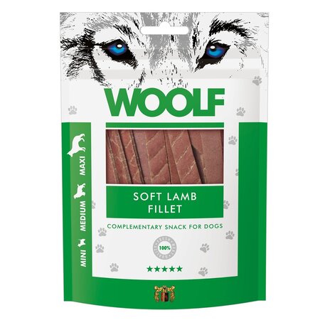 Recompense cu miel pentru caini Soft Lamb Fillet, 100 g, Woolf