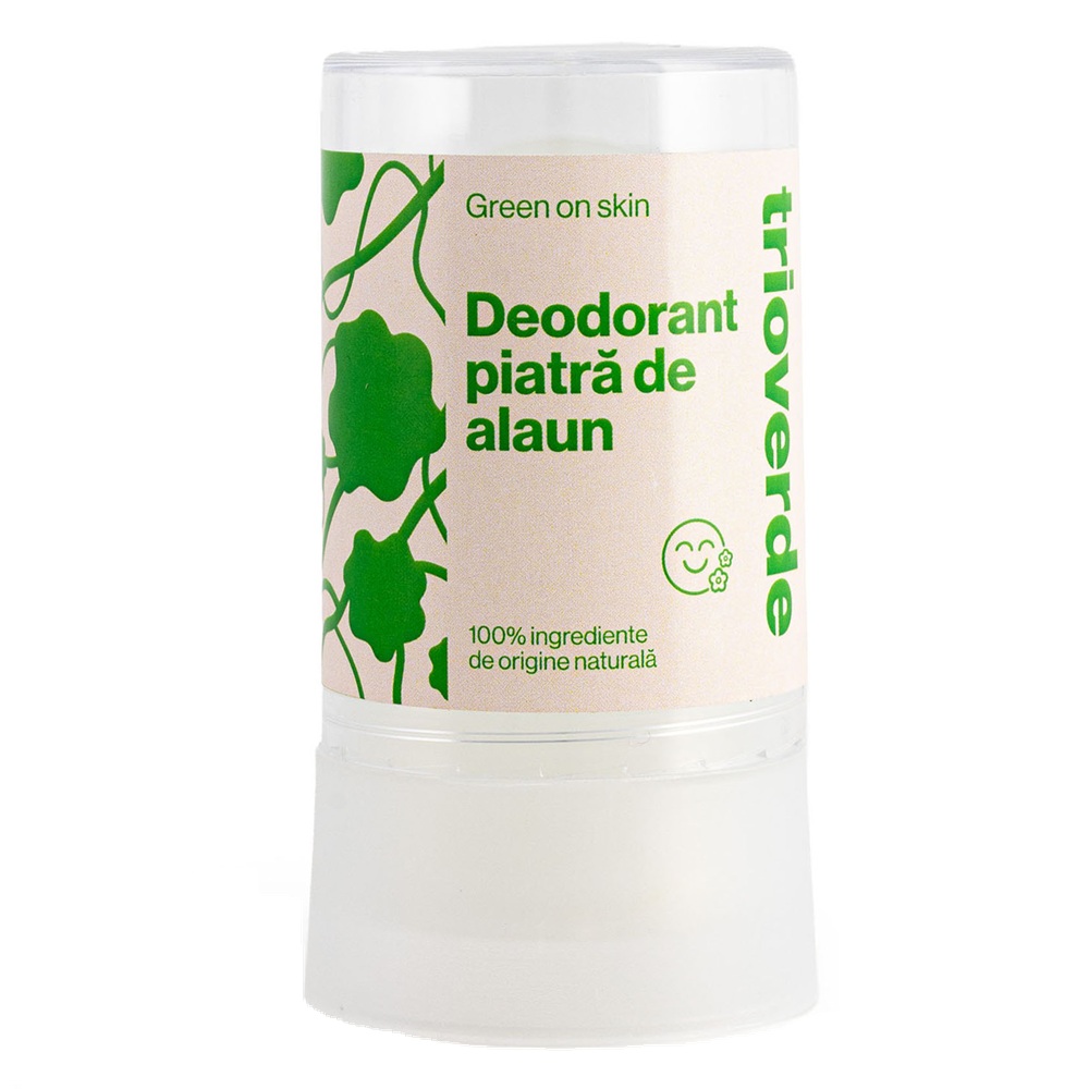 Deodorant Piatra de Alaun, 120 g, Trio Verde
