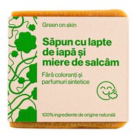 Sapun natural cu lapte de iapa si miere de salcam, 110 g, Trio Verde