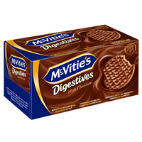 Biscuiti cu faina integrala de grau acoperiti cu 30% ciocolata cu lapte, 200 g, McVitie's