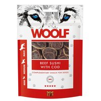 Recompense cu vita si cod pentru caini Beef Sushi With Cod, 100 g, Woolf