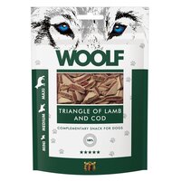 Recompense cu miel si cod pentru caini Triangle of Lamb and Cod, 100 g, Woolf