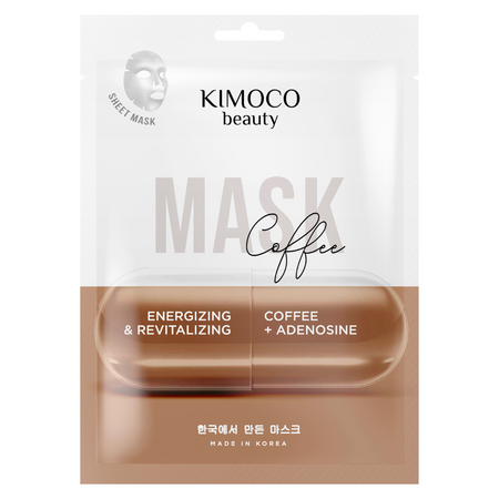 Masca tip servetel cu extract de boabe de cafea si adenozina Beauty, 23 ml, Kimoco