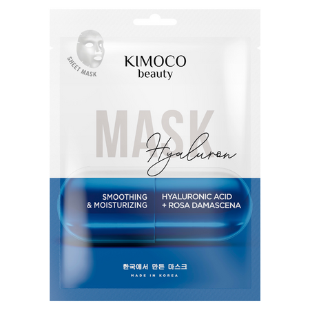Masca tip servetel cu acid hialuronic si extract din flori de trandafir Beauty, 23 ml, Kimoco