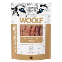 Recompense cu pui pentru caini Chicken Jerky Bars, 100 g, Woolf