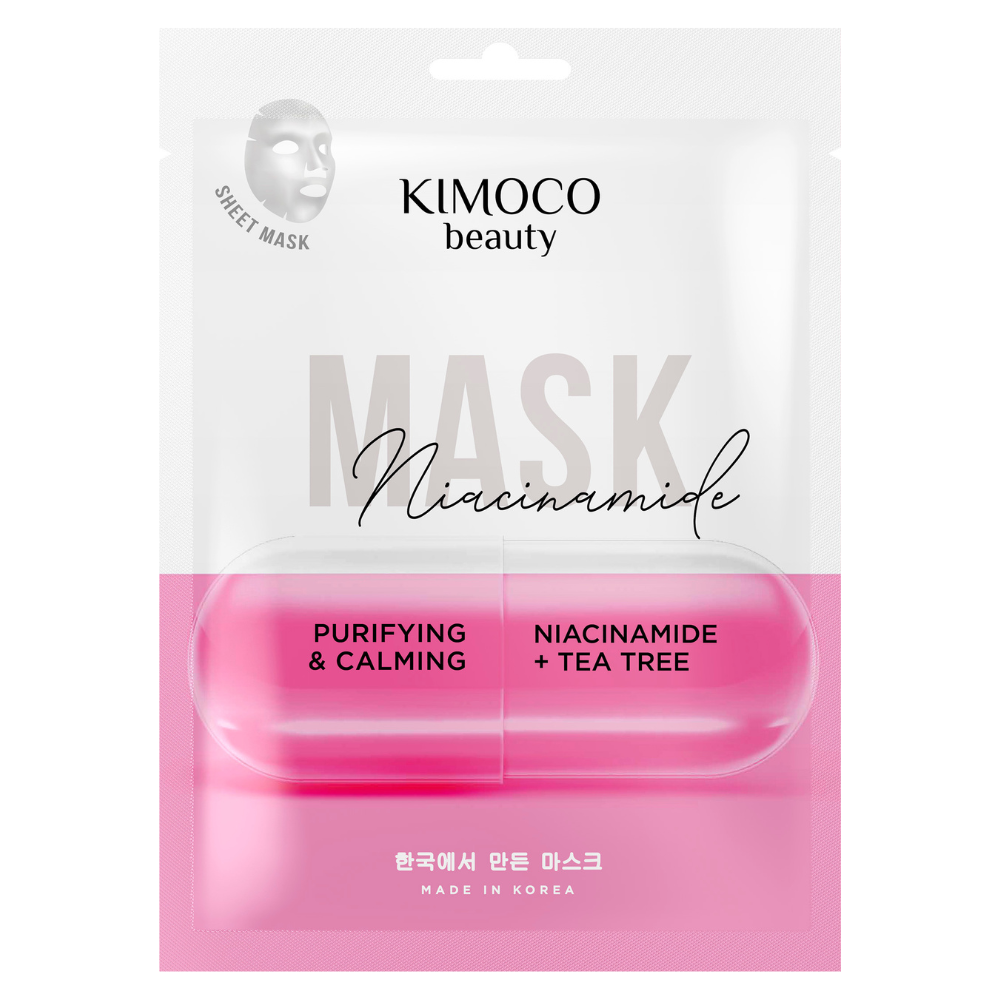 Masca tip servetel cu niacinamide si extract de arbore de ceai Beauty, 23 ml, Kimoco