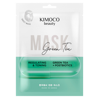 Masca tip servetel cu extract de ceai verde si postbiotice Beauty, 23 ml, Kimoco