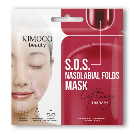 Masca hidrogel pentru pliurile nazolabiale SOS Lifting Therapy Beauty, 8 g, Kimoco