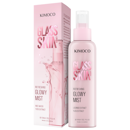 Spray facial revigorant cu apa de orez si extract de yuzu Glass Skin, 150 ml, Kimoco 744443