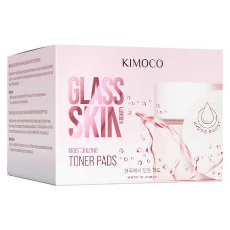 Dischete tonice si hidratante Glass Skin, 60 bucati, Kimoco 744549