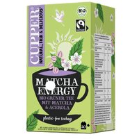 Ceai verde Eco cu matcha si acerola, 40 g, Cupper