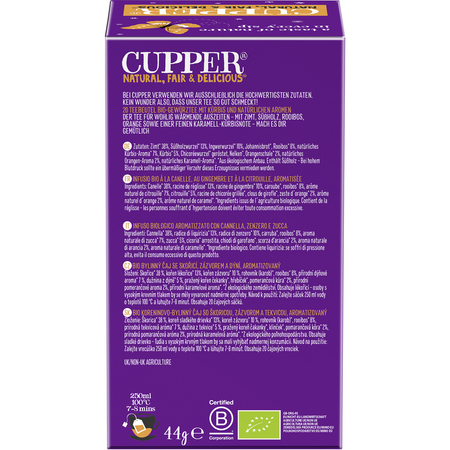 Ceai cu dovleac, scortisora si ghimbir Winter Pumpkin Magic, 40 g, Cupper 751920