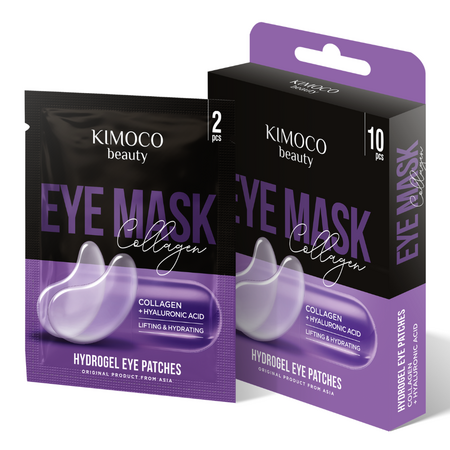 Plasturi din hidrogel cu colagen si acid hialuronic Beauty, 10 bucati, Kimoco 744569