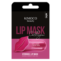 Masca din hidrogel cu colagen si aloe pentru buze Beauty, 5 bucati, Kimoco