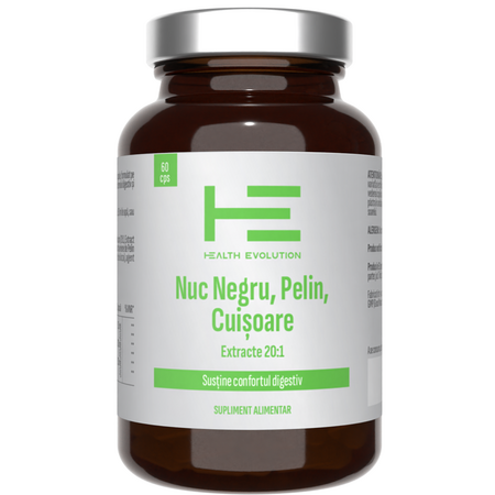 Nuc Negru, Pelin, Cuisoare, 60 capsule, Health Evolution