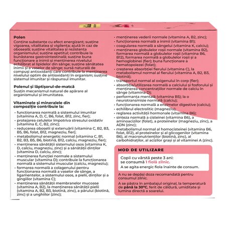 Multivitamine pentru copii Api Junior, 30 fiole, Albina Carpatina 744593