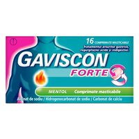Gaviscon Forte Mentol, 16 comprimate masticabile, Reckitt Benckiser