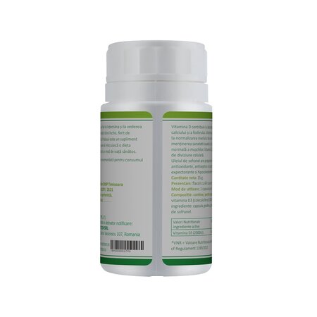 Vitamina D3, 2000 IU, 60 capsule moi, Health Nutrition 744695