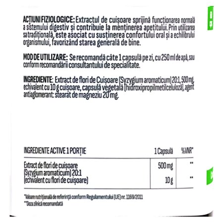 Cuisoare, 60 capsule, Health Evolution 744700