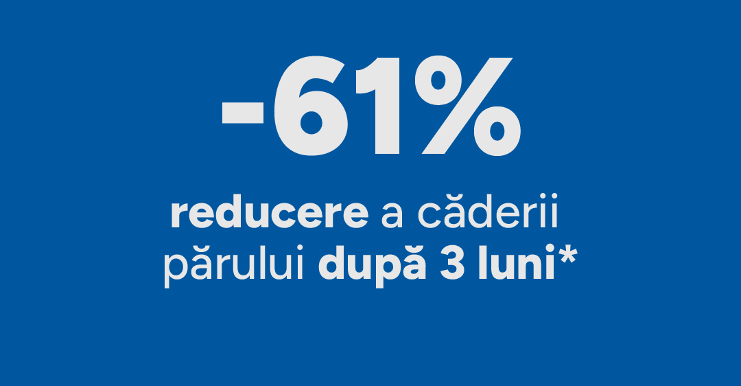 -61% reducere a caderii parului dupa 3 luni