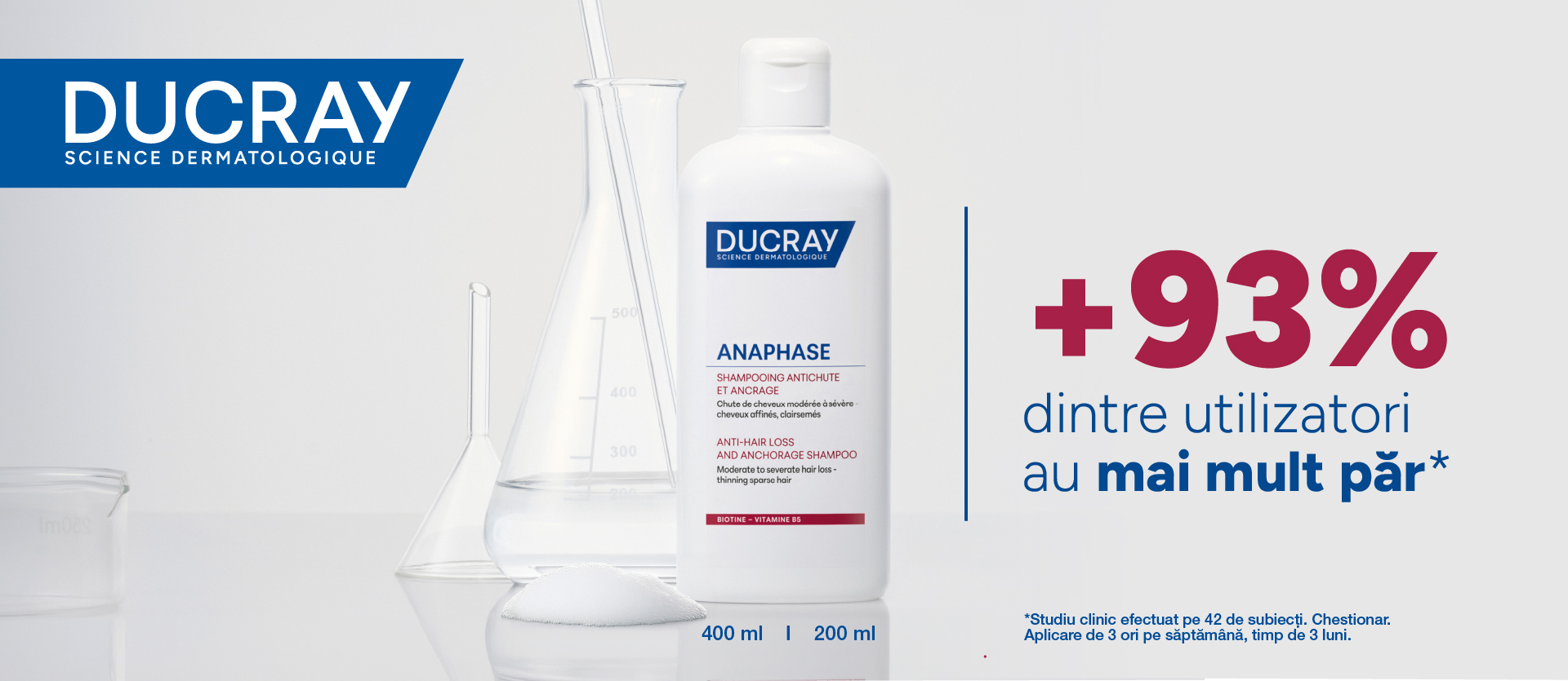 DUCRAY Anaphase Sampon Impotriva caderii si pentru ancorarea firului de par