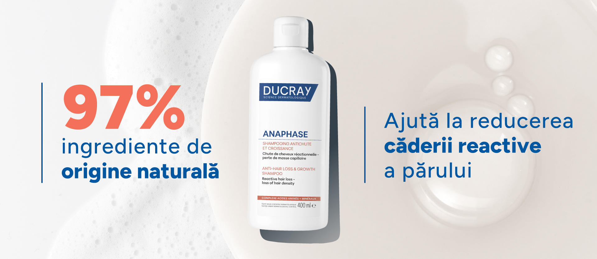 DUCRAY ANAPHASE Sampon impotriva caderii si pentru cresterea parului