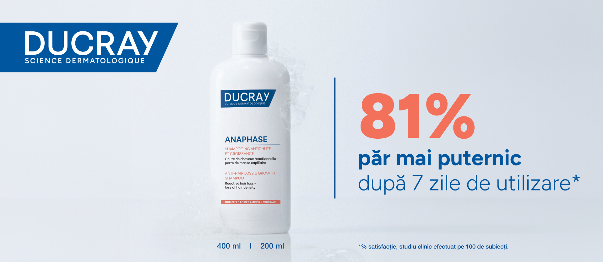 DUCRAY Anaphase Sampon Impotriva caderii si pentru ancorarea firului de par