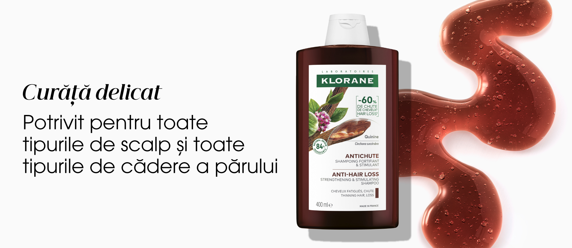 Klorane Chinina Sampon fortifiant si stimulant anticaderea parului