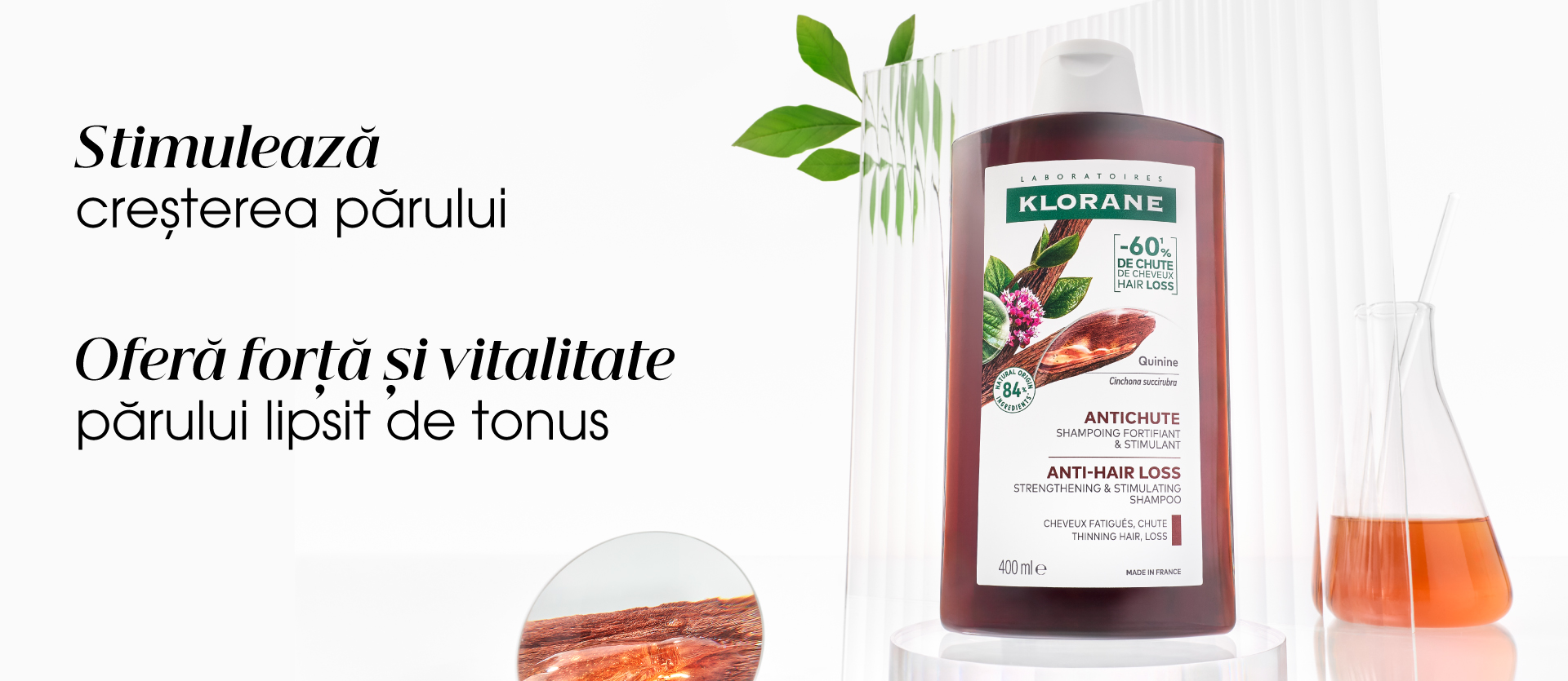 Klorane Chinina Sampon fortifiant si stimulant anticaderea parului