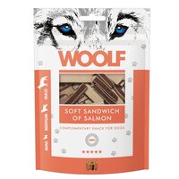 Recompense cu somon pentru caini Soft Sandwich of Salmon, 100 g, Woolf