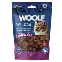 Recompense cu rata pentru pisici WildCat Duck Twisties, 50 g, Woolf