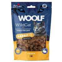 Recompense cu iepure pentru pisici WildCat Rabbit Twisties, 50 g, Woolf
