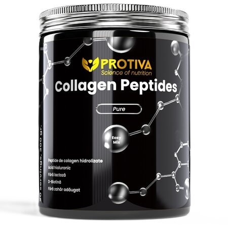 Pulbere de colagen Collagen Peptides Pure, 300 g, Protiva