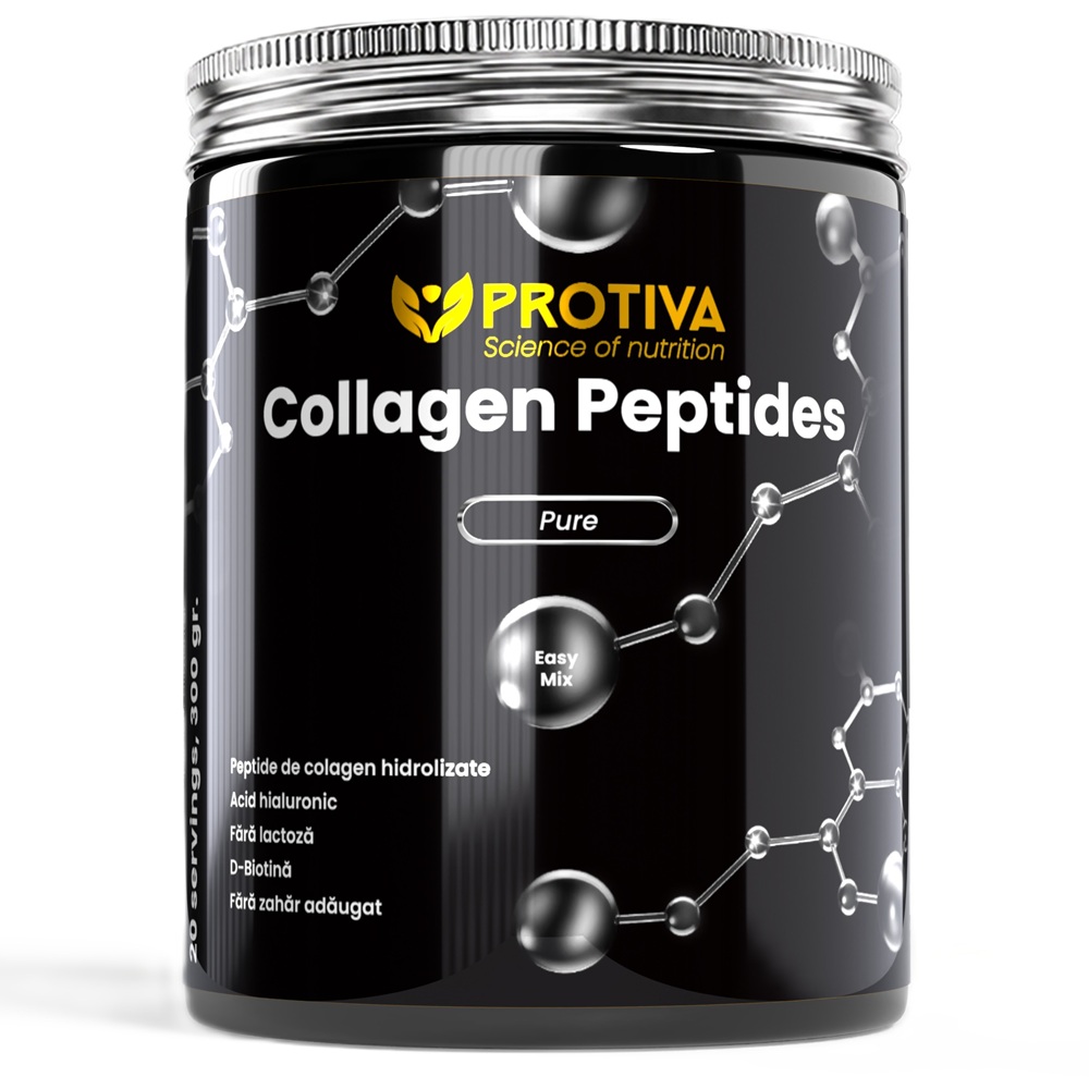 Pulbere de colagen Collagen Peptides Pure, 300 g, Protiva