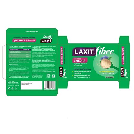 Laxit Fibre cu aroma de zmeura, 10 plicuri, Fiterman Pharma 744889